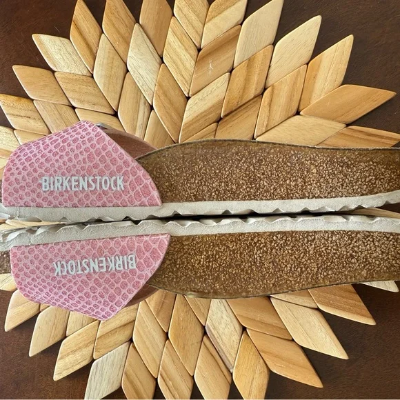 Birkenstock Pink Women's Sandals sz 38 excellent used condition - Picture 5 of 8